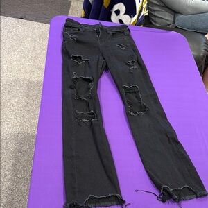 American Eagle Outfitters Black Ankle Cropped Jeans